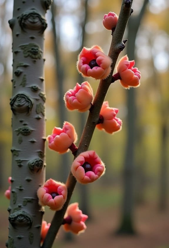 Spindle (Euonymus Europaeus) 1 beginning of a presentation