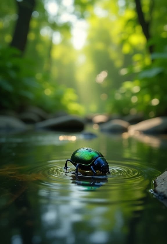Whirligig Beetle (Gyrinidae Family) 3 wildlife protection and preservation