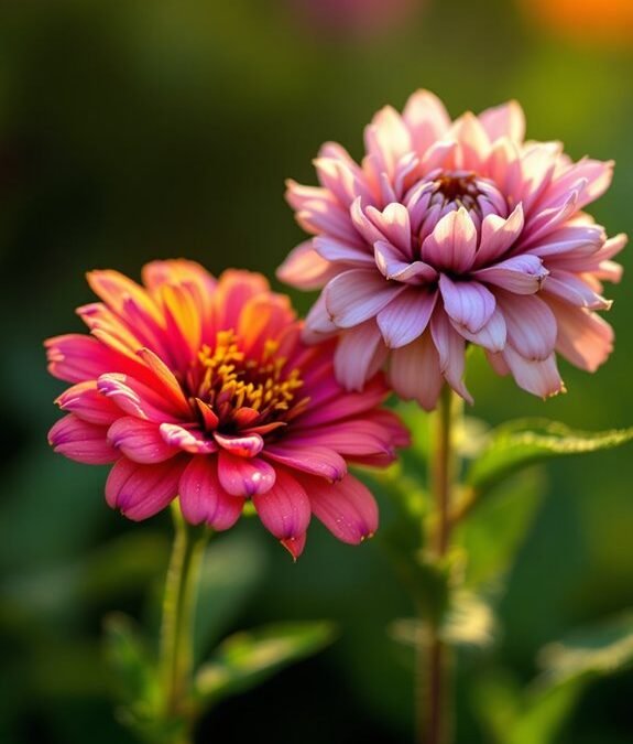 Zinnia Elegans (Youth and Old Age)