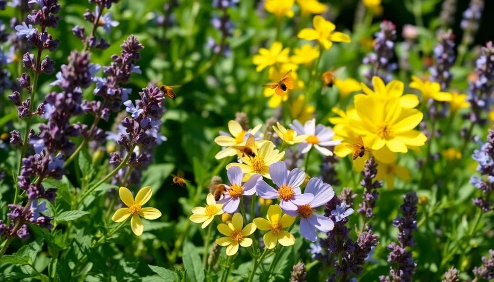 pollinator attracting herbs selection