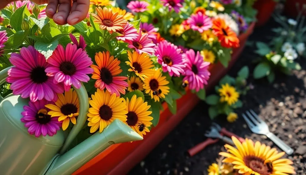 Tips For Growing Pollinator Flowers In Containers 2 watering and plant care